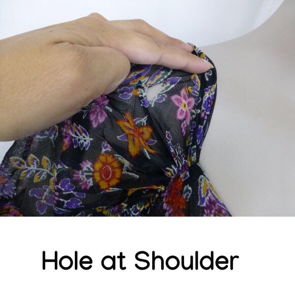 Diane Von Furstenberg Silk Floral Dress (Has a hole on the shoulder) - Picture 6 of 15